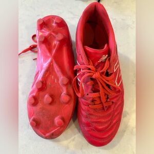 New Balance 442 V2 Academy JNR FG Football Boots Soccer Cleats Red 4.5 Youth